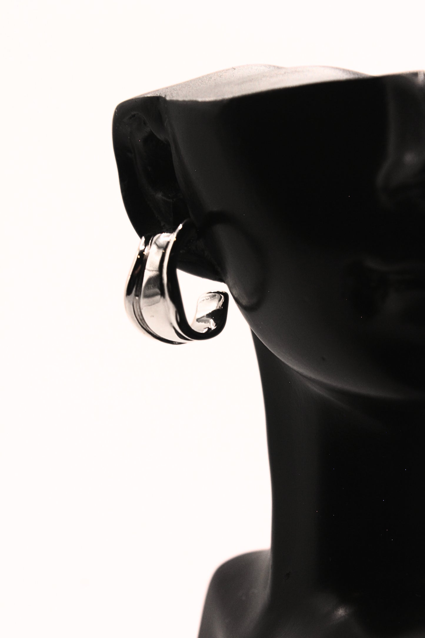 925 Sterling Silver Aura Liquid Silver Hoop Earrings