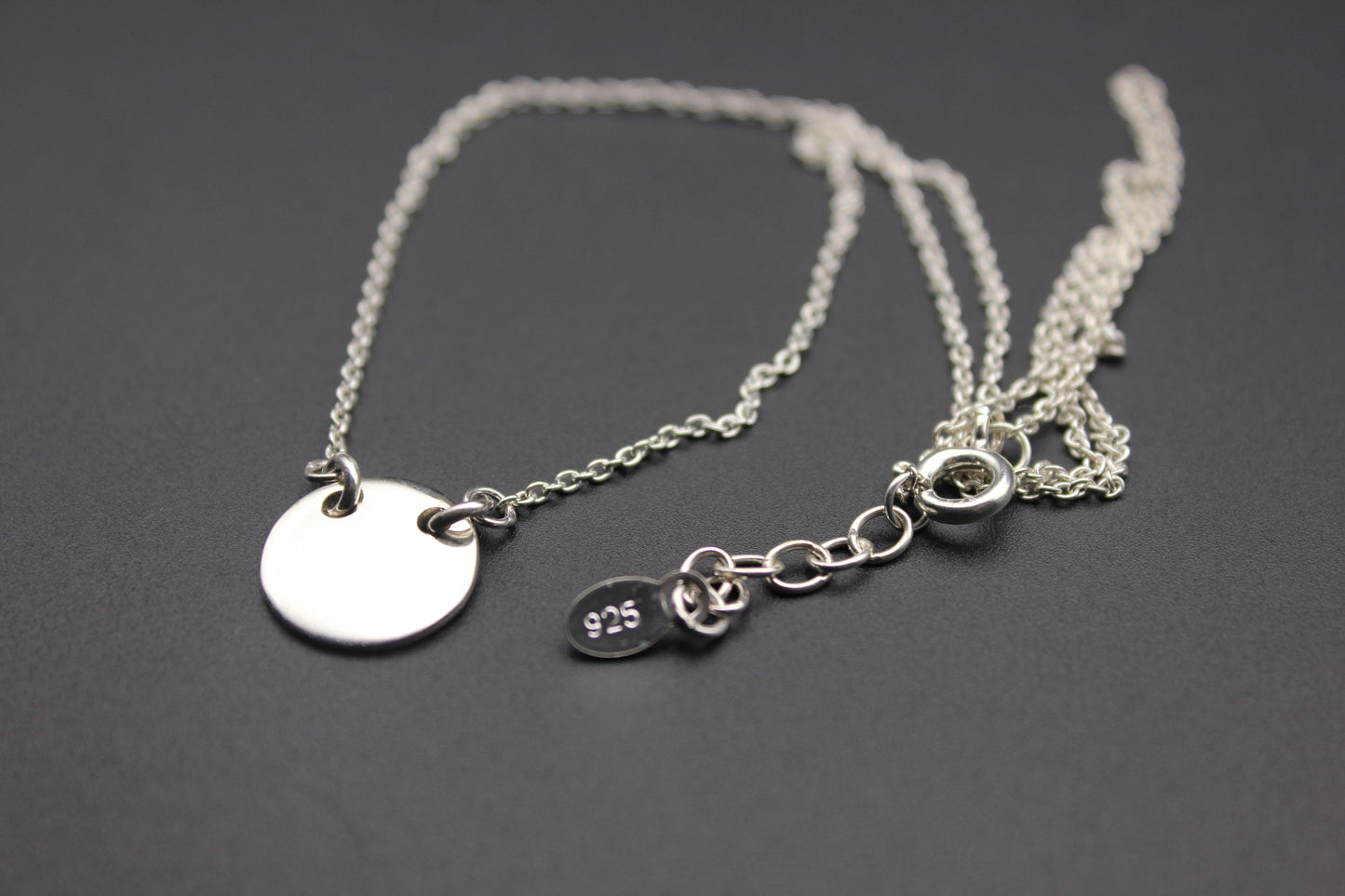 925 Sterling Silver Modernist Coin Pendant