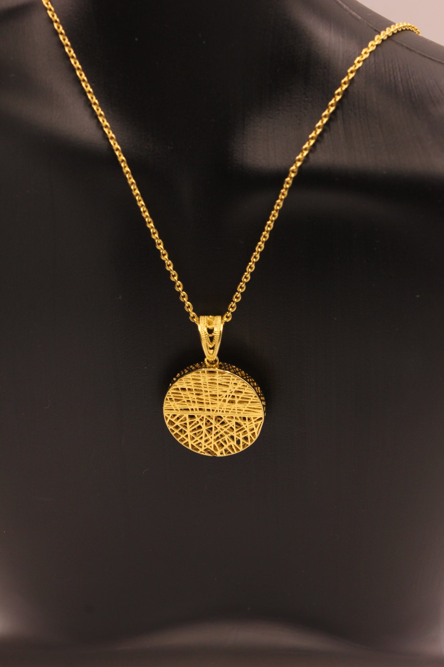 925 Sterling Silver Gold Mesh Necklace