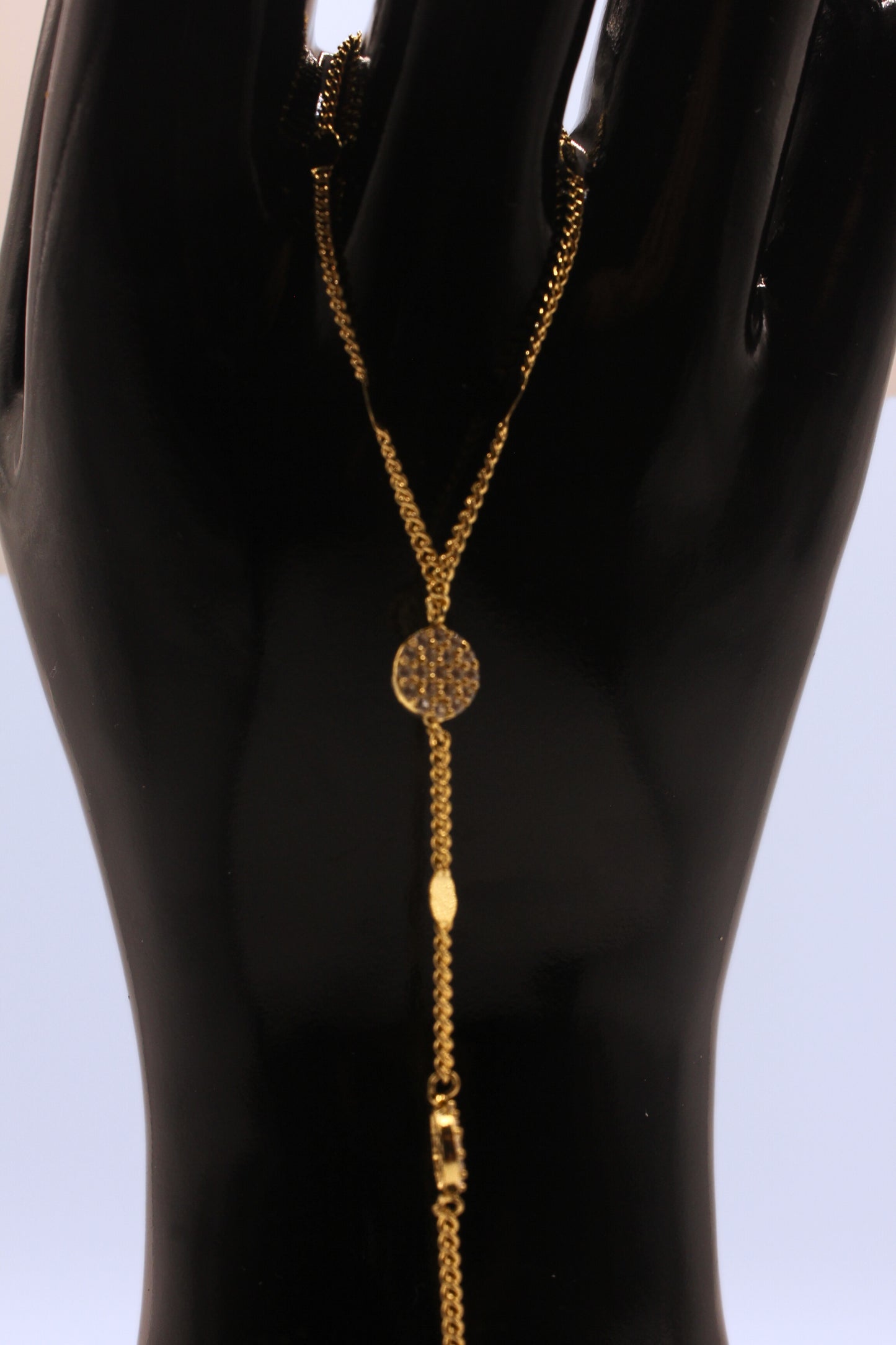 925 Sterling Silver Solar Medallion Hand Chain