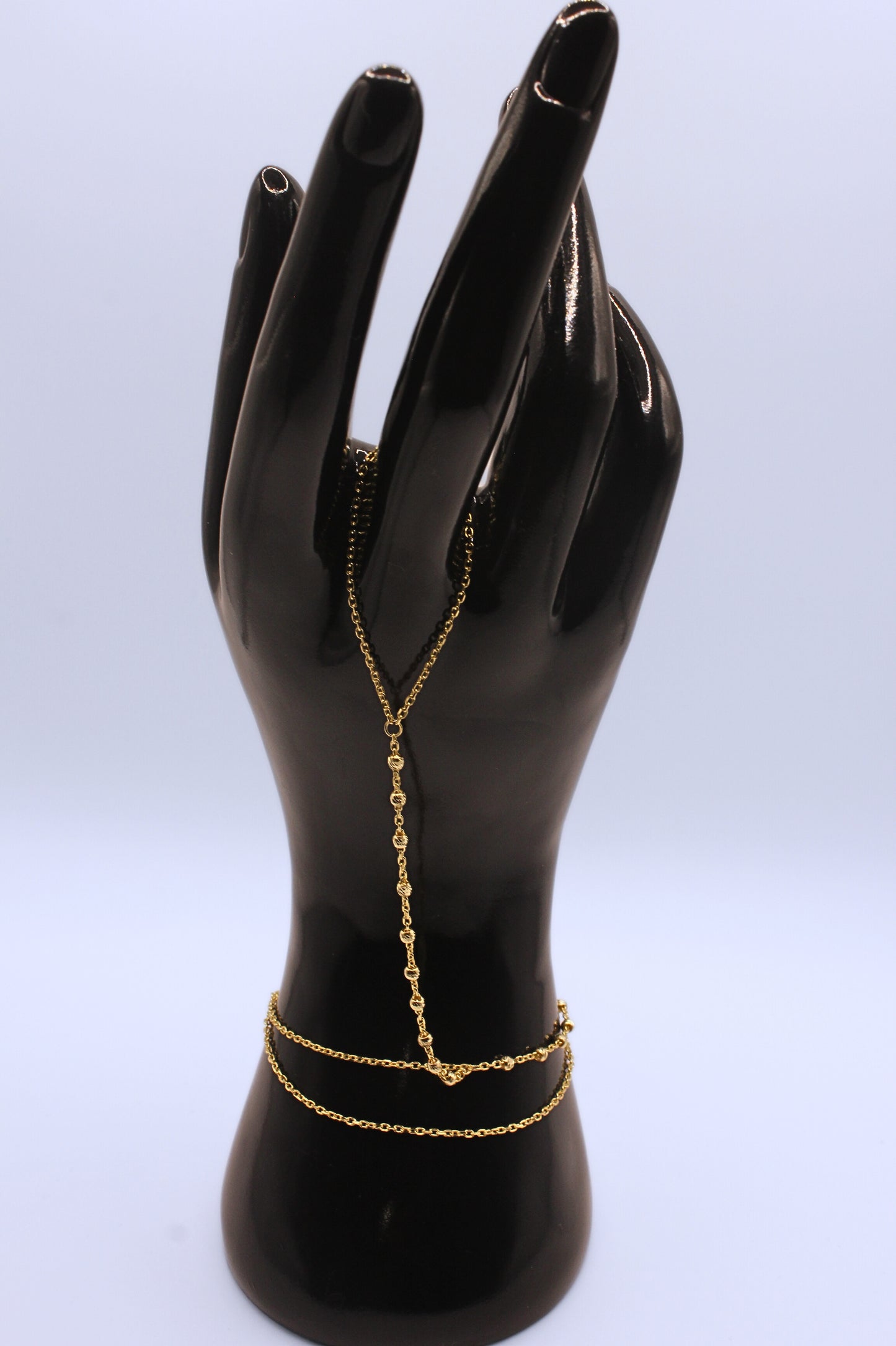 925 Sterling Silver Stella Delicate Beaded Hand Chain
