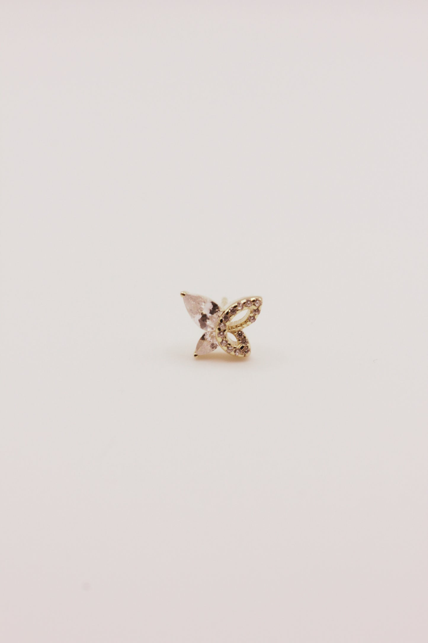 925 Sterling Silver Sparkling Butterfly Studs