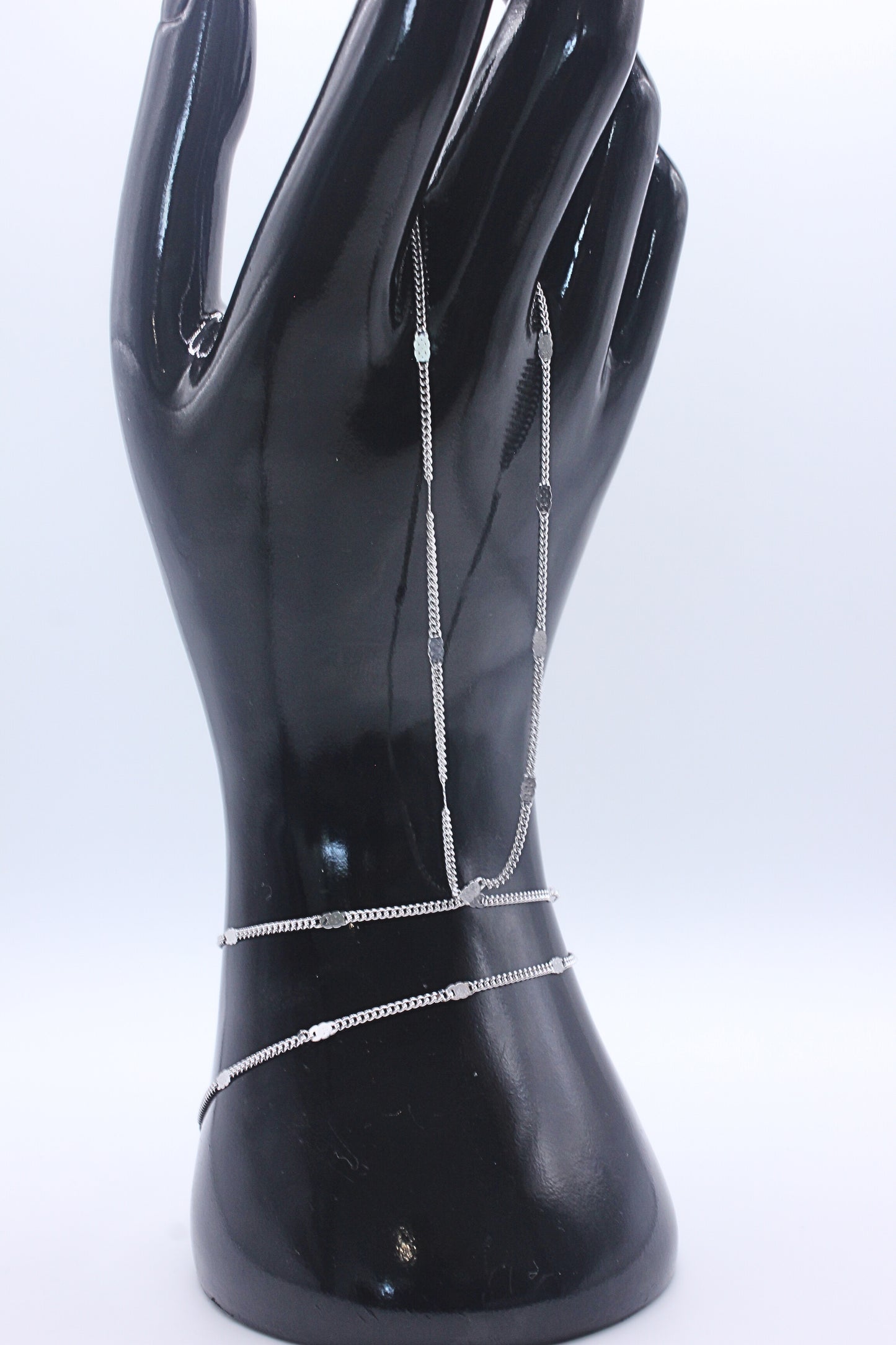 925 Sterling Silver Glimmer Disc Hand Chain