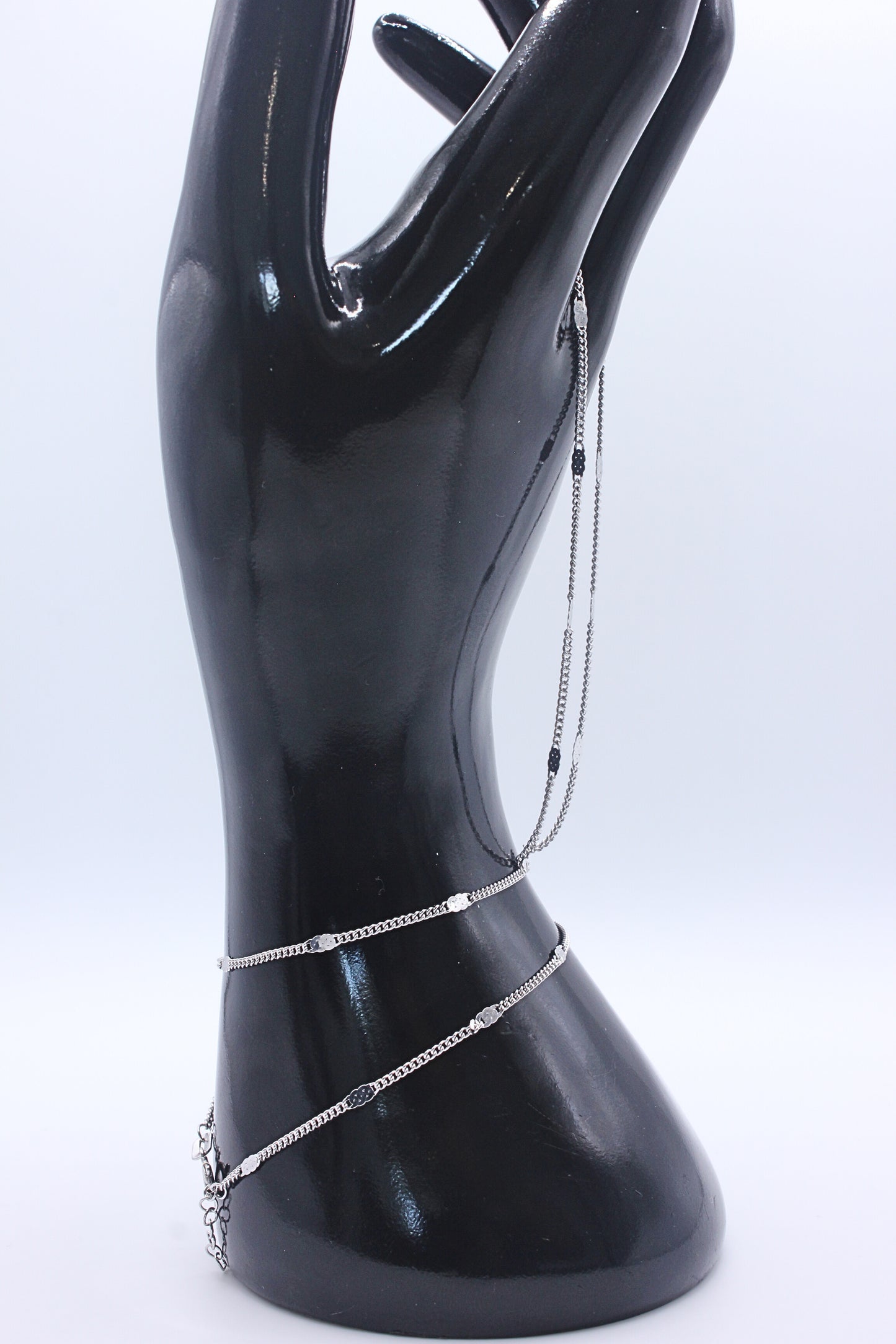 925 Sterling Silver Glimmer Disc Hand Chain
