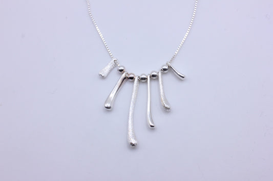 Organic Texture Cascade Necklace