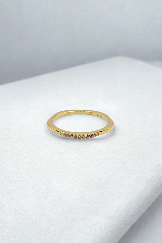 Gilded Organic Sparkle Ring - Gold