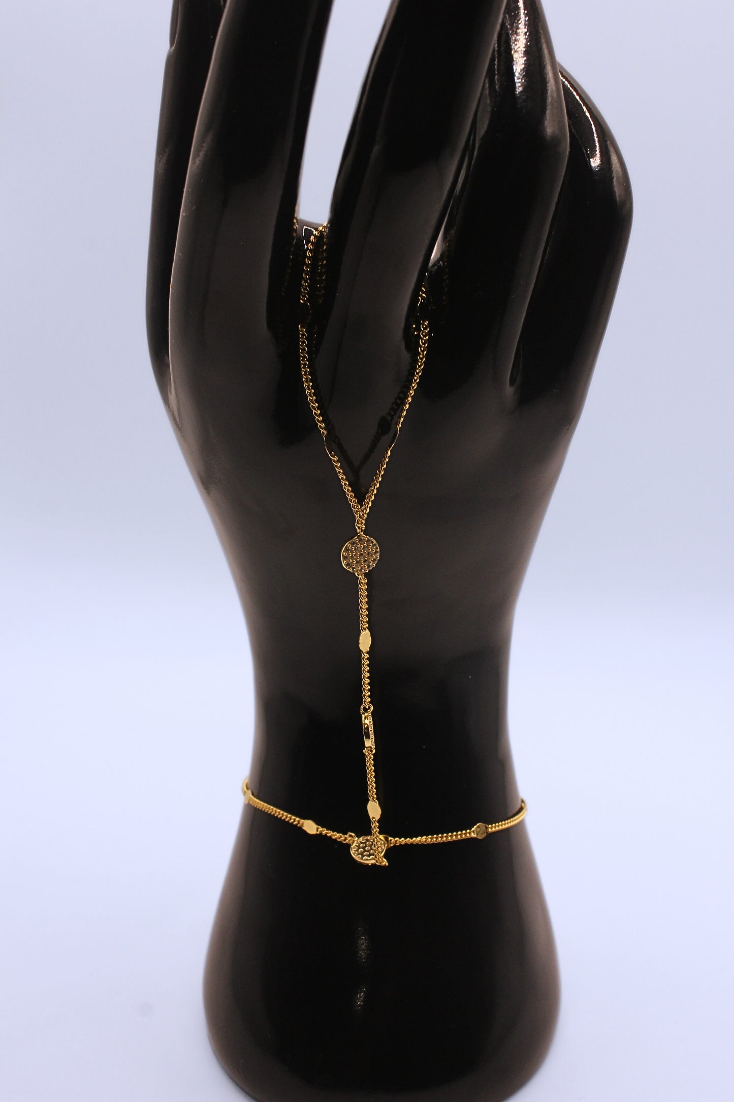 925 Sterling Silver Solar Medallion Hand Chain