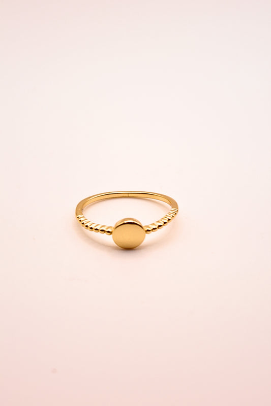 Minimalist Dot Twist Ring