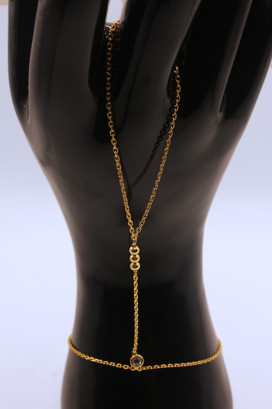 925 Sterling Silver Focal Glint Hand Chain