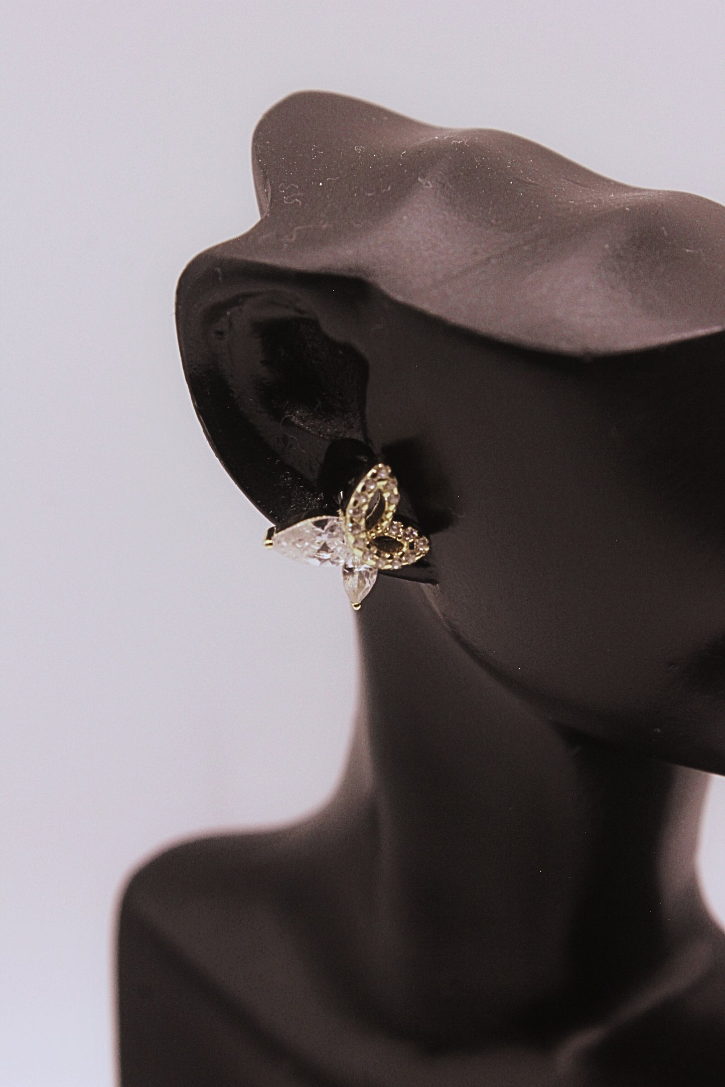 925 Sterling Silver Sparkling Butterfly Studs