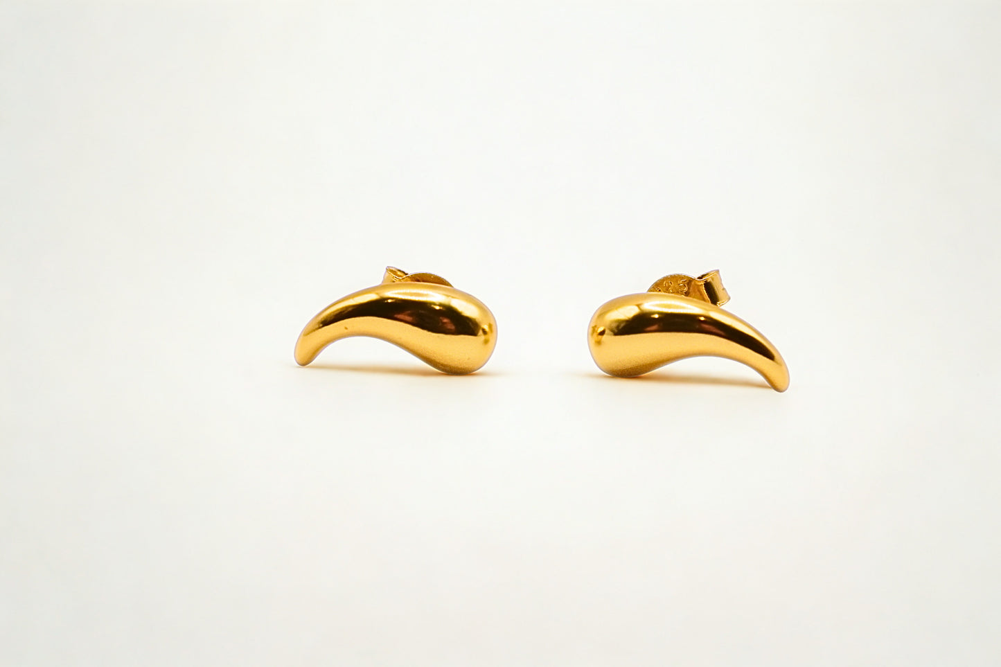 925 Sterling Silver Liquid Gold Drop Earrings Gold