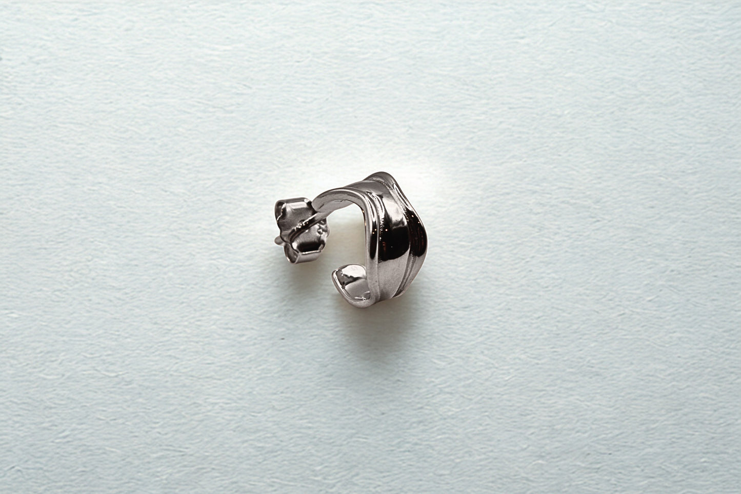 925 Sterling Silver Aura Liquid Silver Hoop Earrings