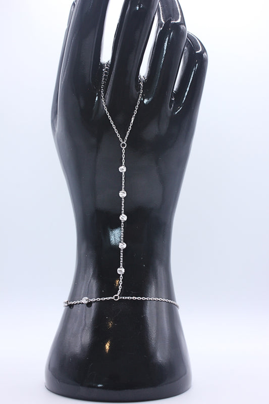 925 Sterling Silver Linear Glow Hand Chain