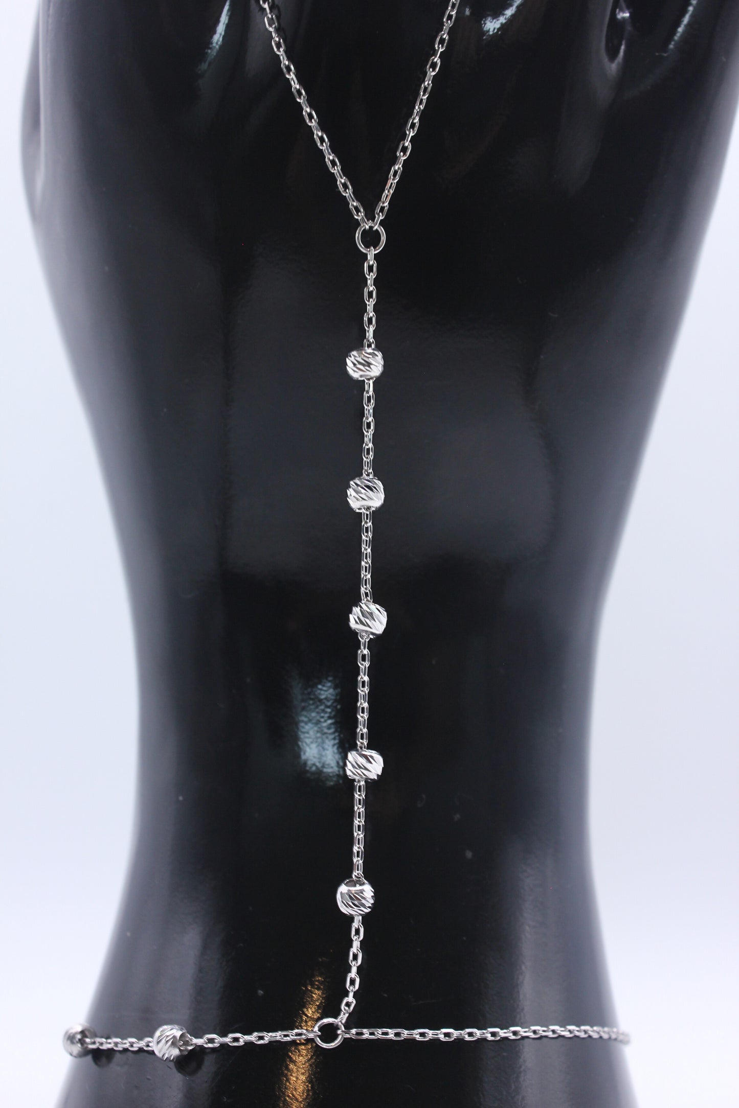 925 Sterling Silver Linear Glow Hand Chain