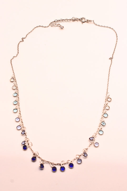 Azure Ombré Station Necklace