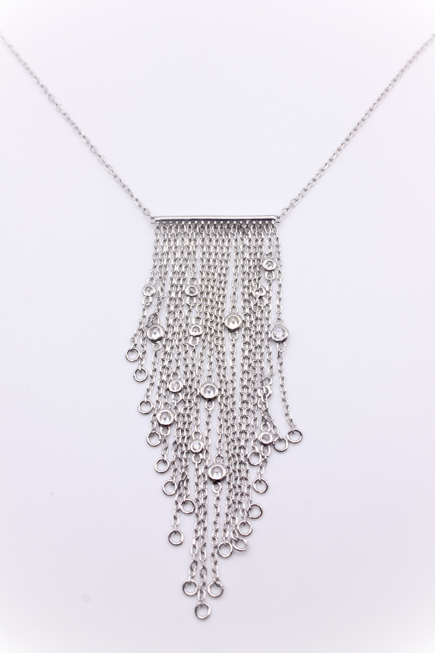925 Sterling Silver Radiance Line Necklace