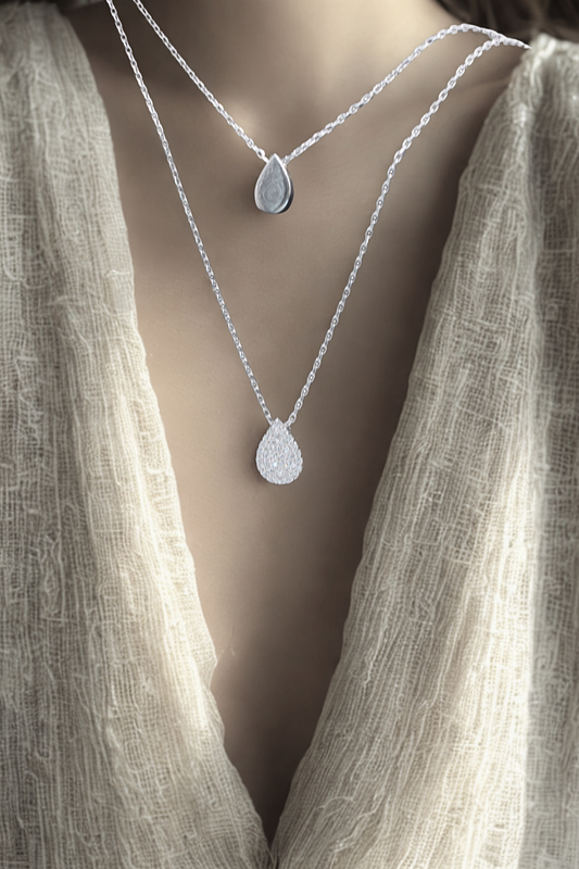 Double Teardrop Radiance Necklace