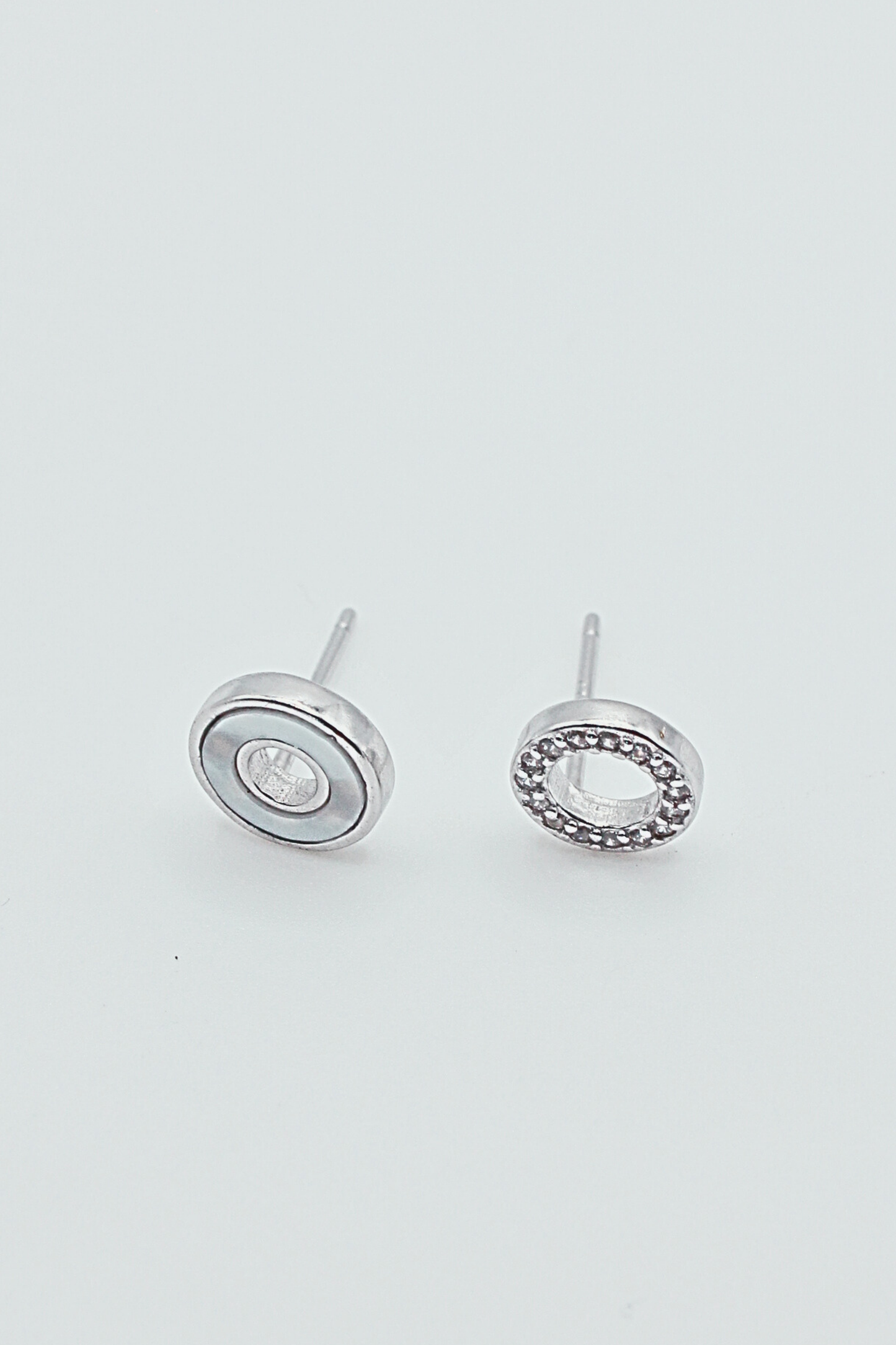 925 Sterling Silver Asymmetric Radiance Earring Set
