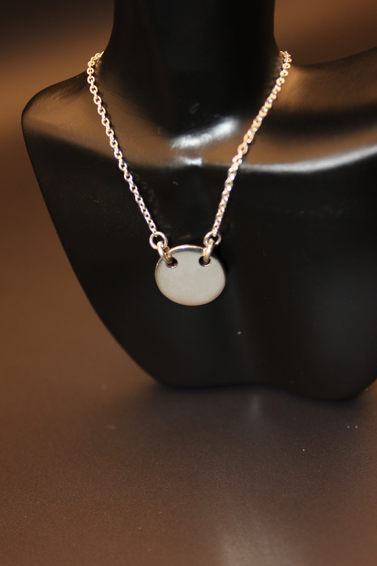 925 Sterling Silver Modernist Coin Pendant