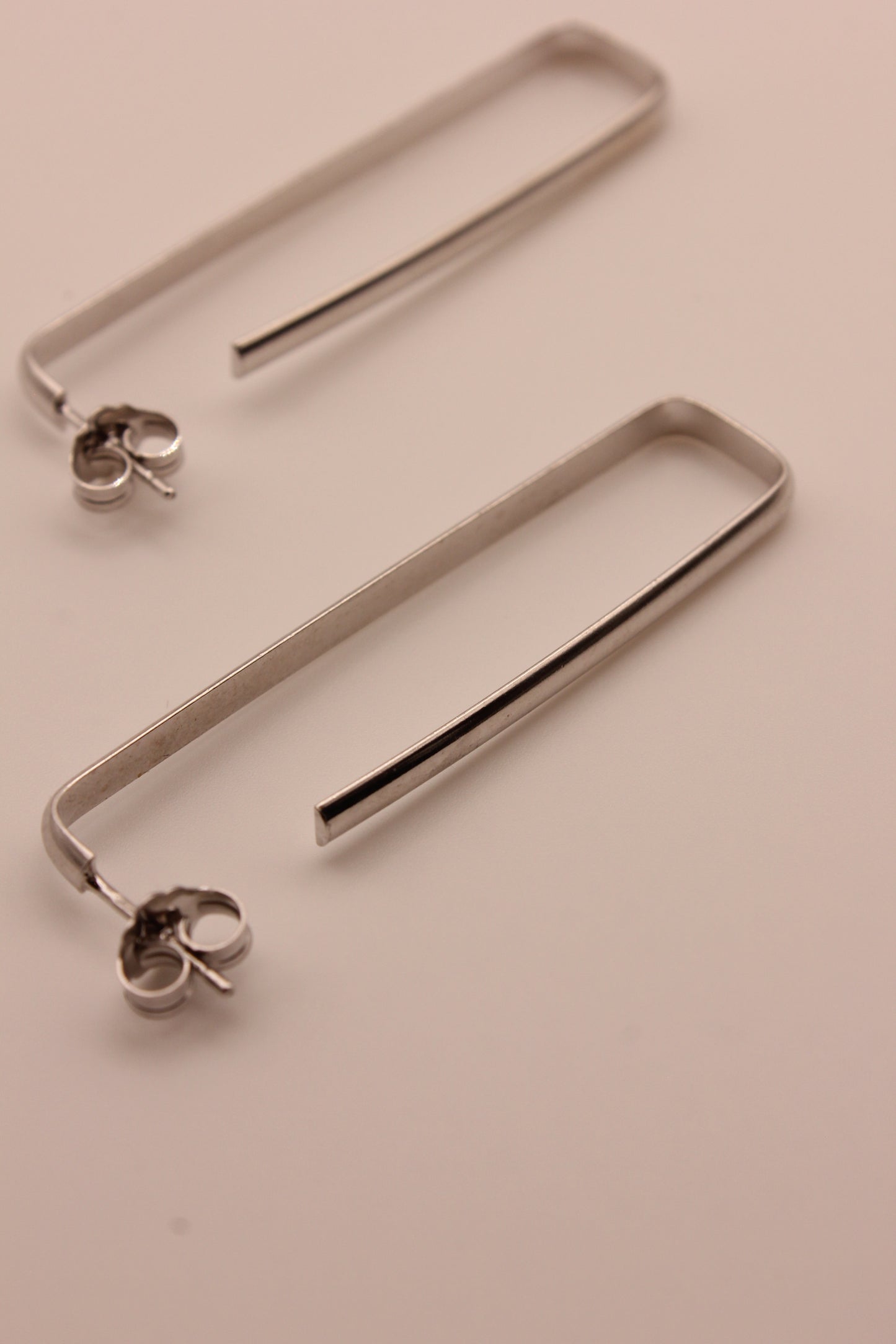 925 Sterling Silver Minimalist Frame Earrings