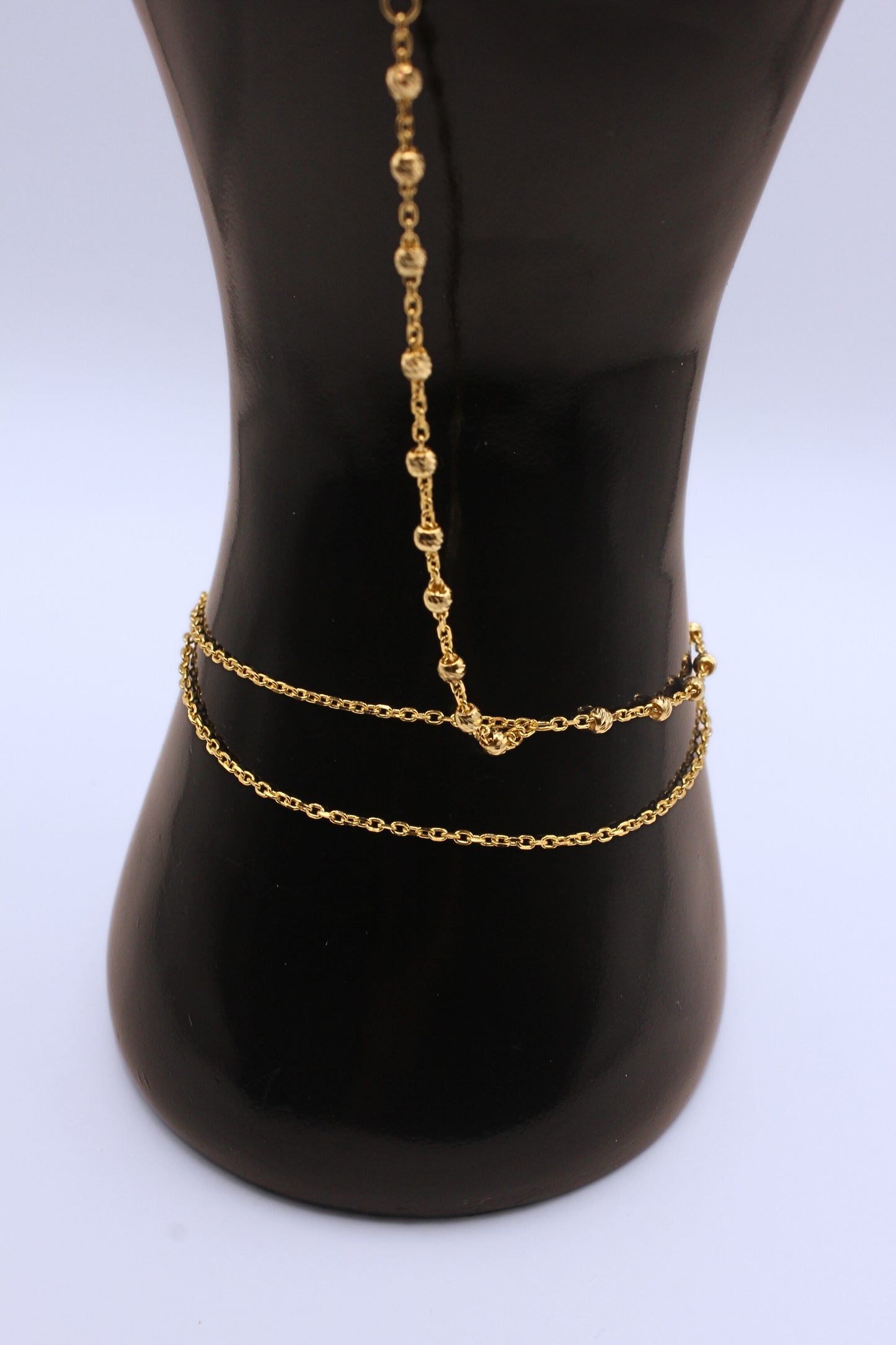 925 Sterling Silver Stella Delicate Beaded Hand Chain
