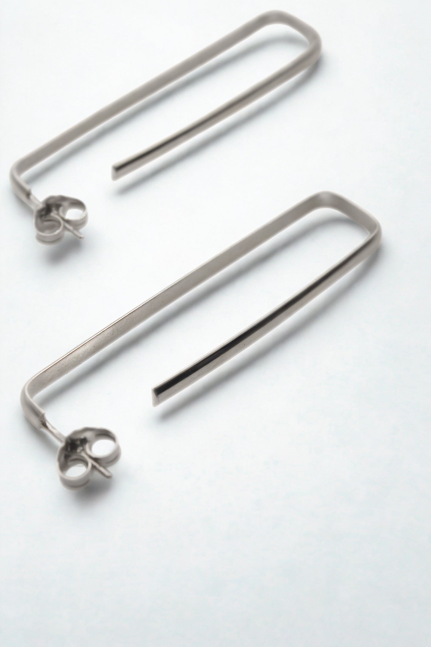 925 Sterling Silver Minimalist Frame Earrings