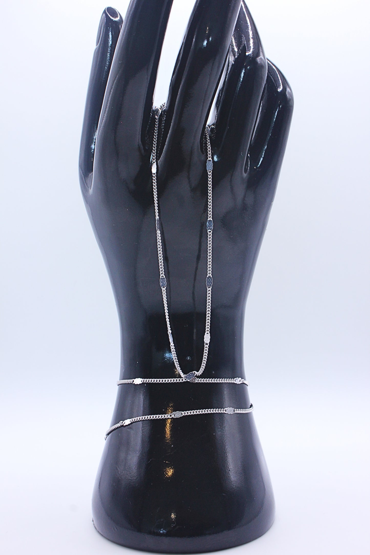 925 Sterling Silver Glimmer Disc Hand Chain