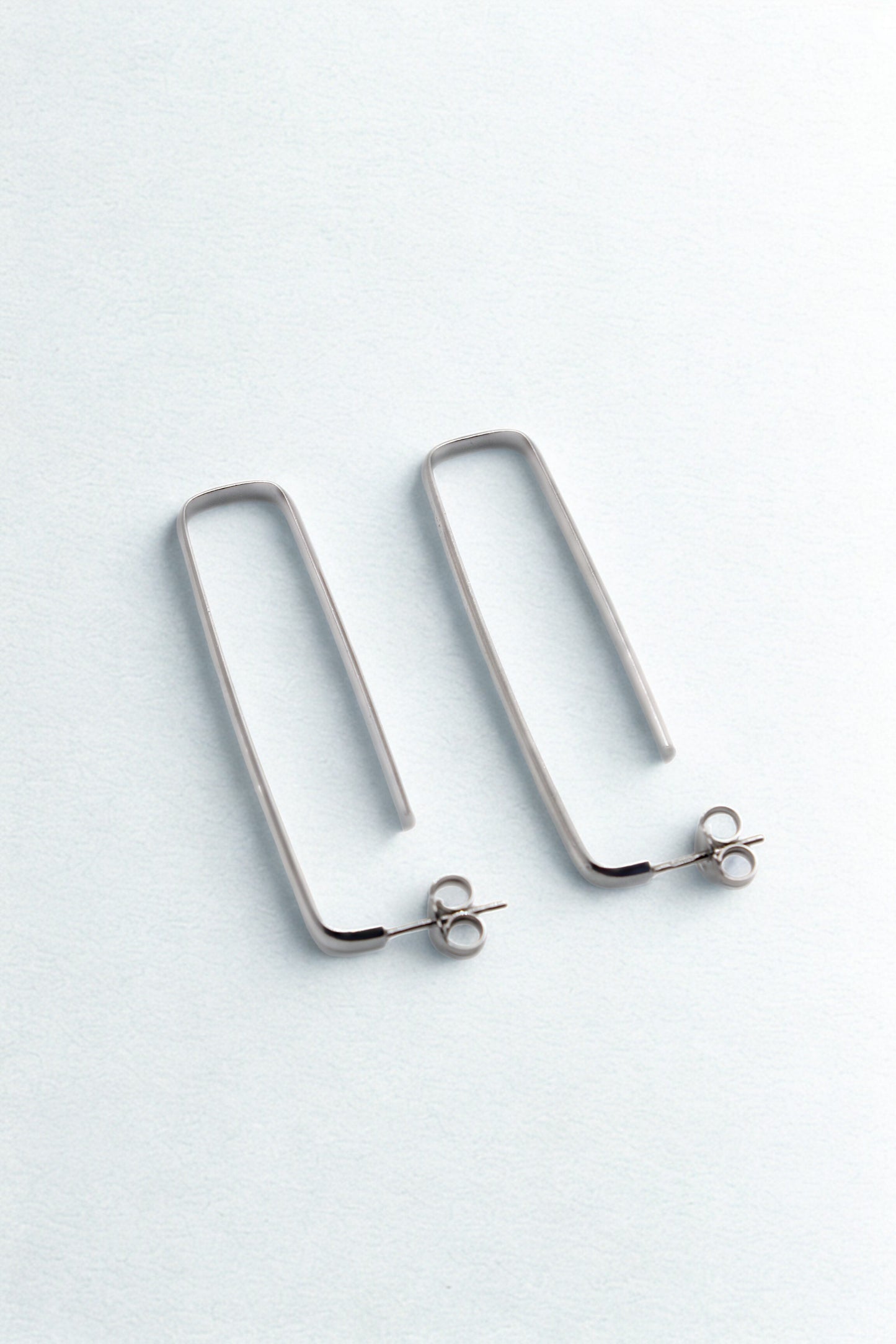 925 Sterling Silver Minimalist Frame Earrings