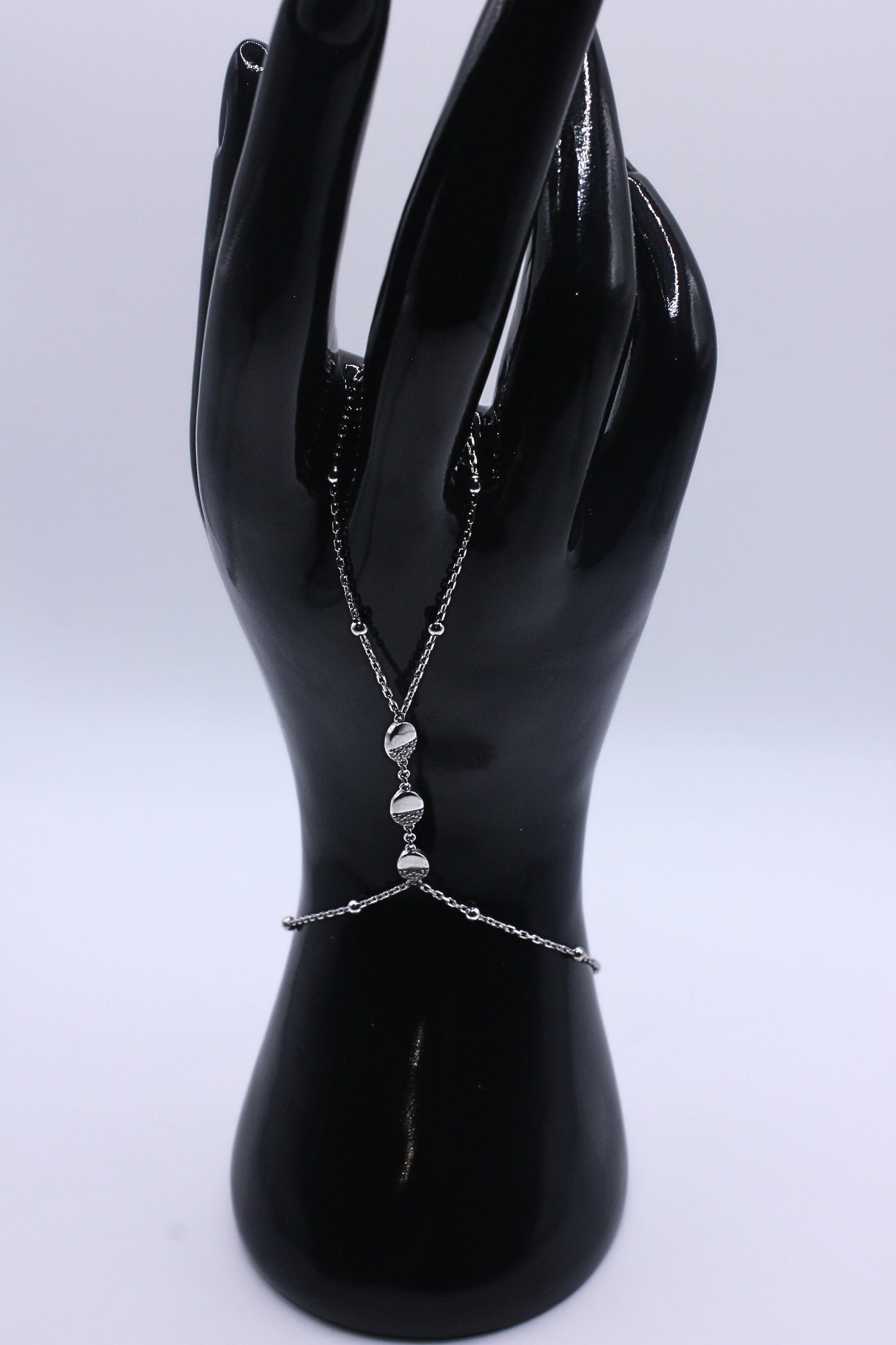 925 Sterling Silver Ellipse Flow Hand Chain
