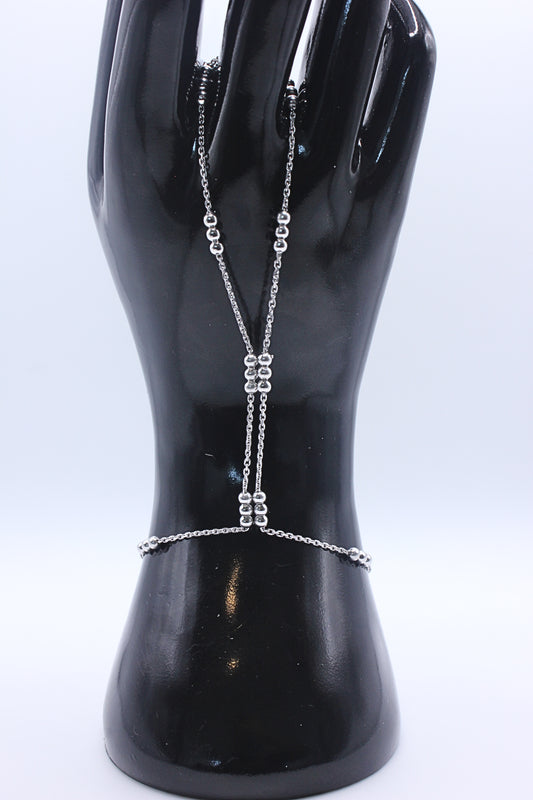 925 Sterling Silver Dual Path Hand Chain