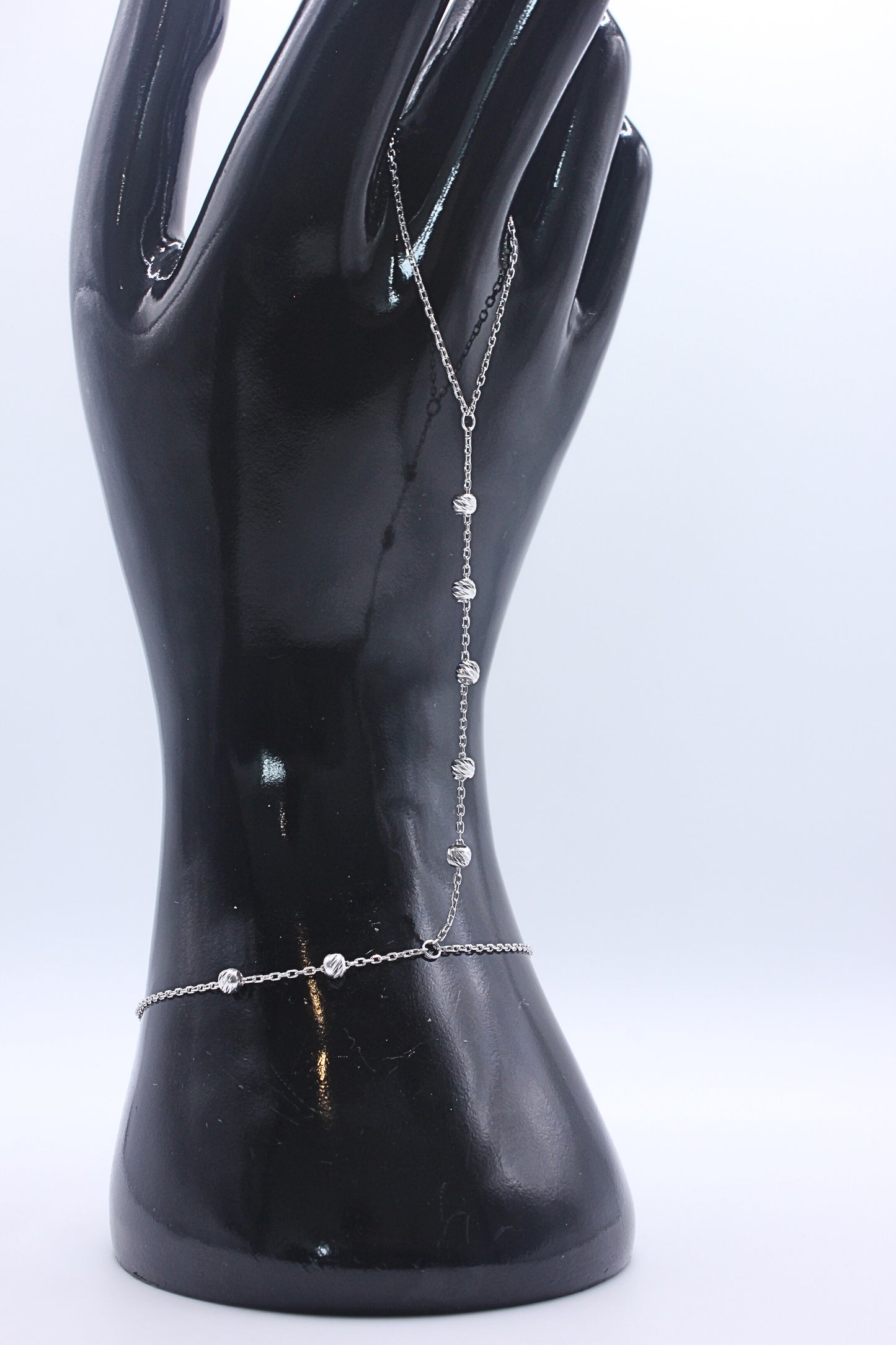 925 Sterling Silver Linear Glow Hand Chain