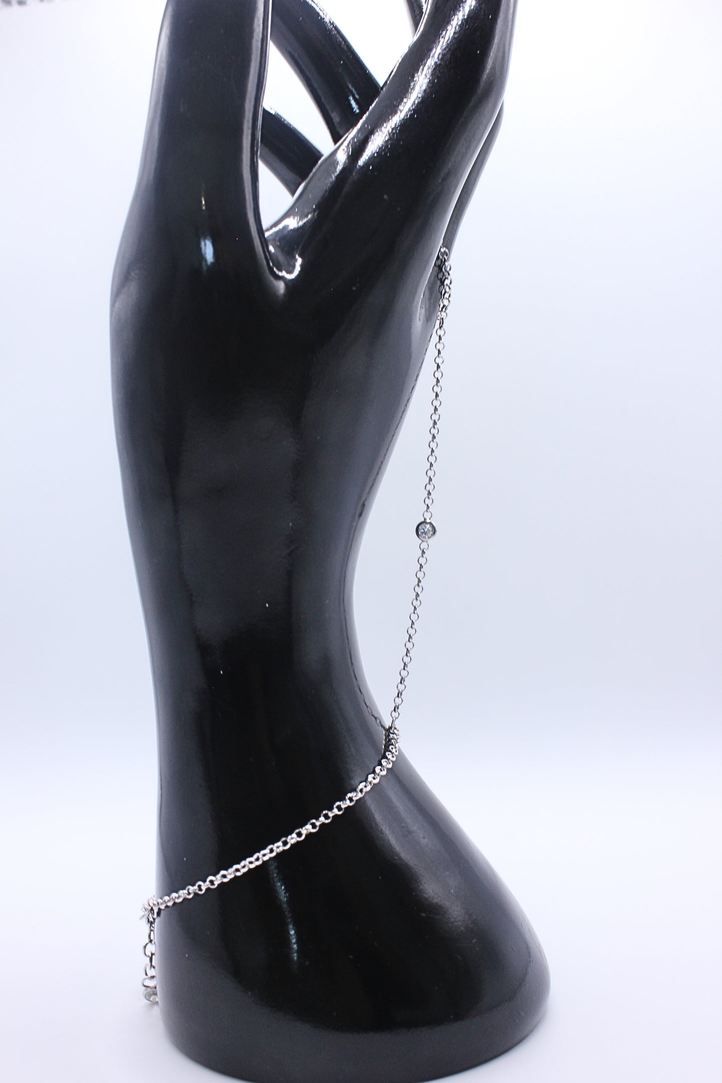 925 Sterling Silver Modern Grid Hand Chain