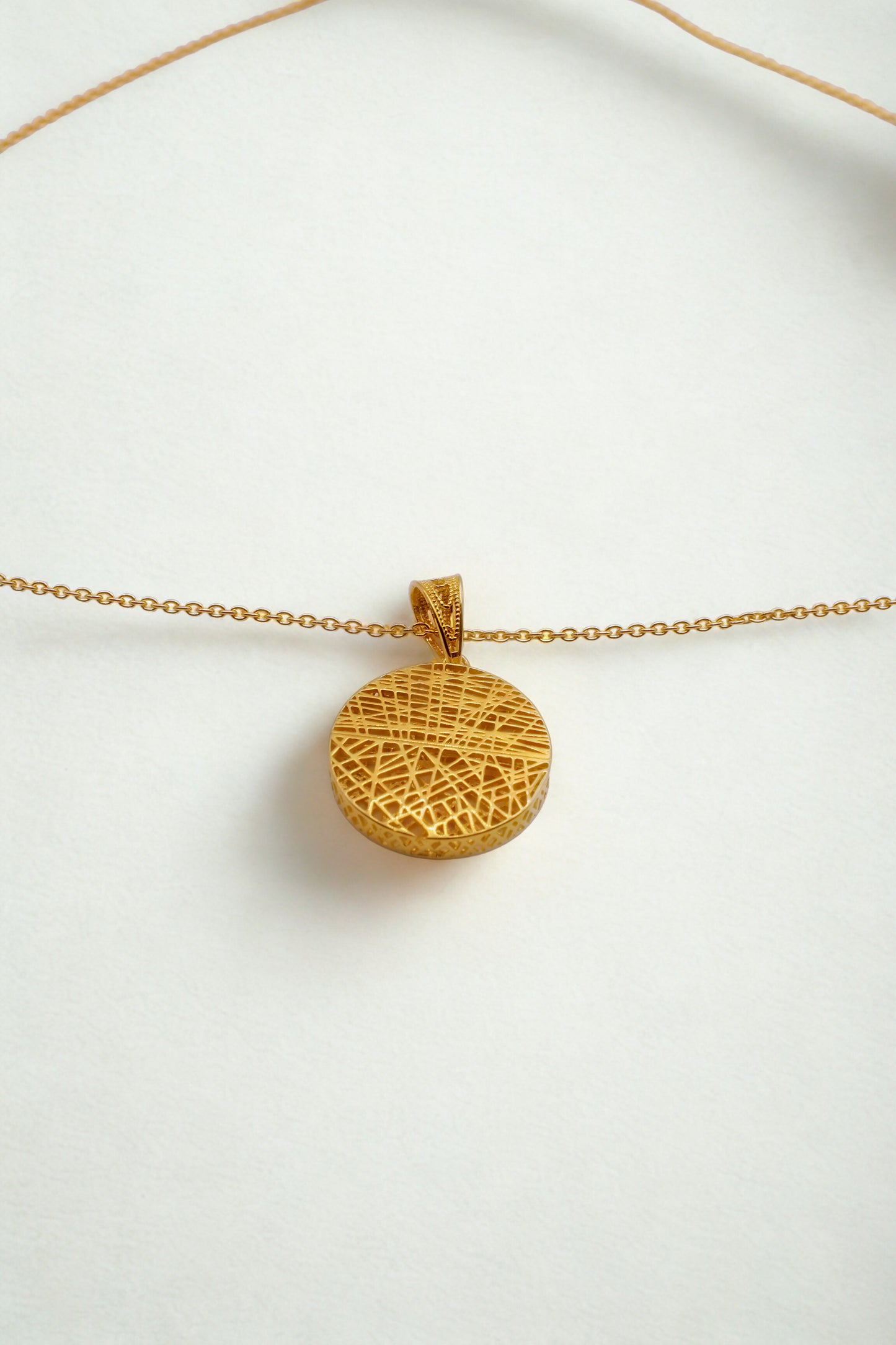 925 Sterling Silver Gold Mesh Necklace