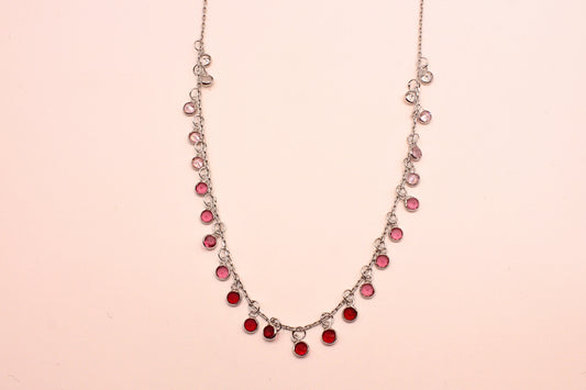 Crimson Ombré Y-Necklace